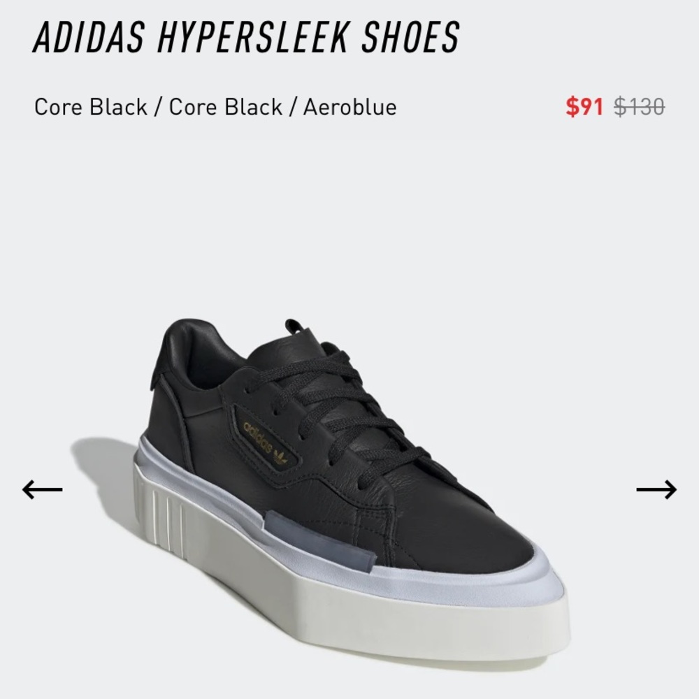 Adidas Hypersleek Black Leather kicks EUC Rtl:$130